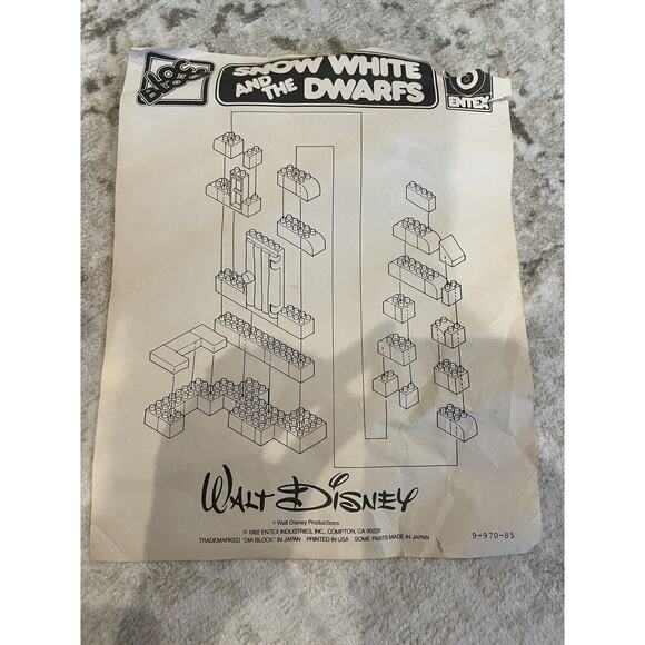 Vintage 1982 Disney Snow White Loc Blocs Set‎ INCOMPLETE - Picture 2 of 6